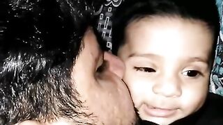 Baby fun with dady