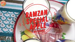 Ramzan Special Apple Milkshake Recipe.