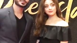 Alizeh shah in black dress with noman Sami new tiktok video