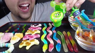 ASMR SWEET JELLY PARTY (jelly worm, cow, mouse, cola) No Talking | Eating Sounds