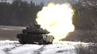 Russia T-90M tanks blow up Ukrainian position with 'modernized guns'