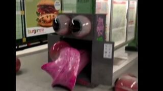 scary machine in the train station