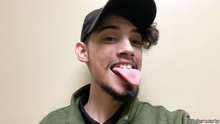 Man with an Inflatable Tongue