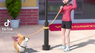 Dog and girl