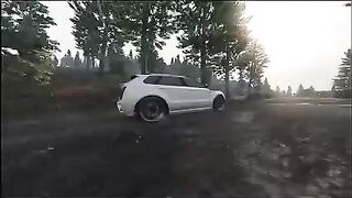 Driving on curly road
