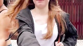 Street prank with cute girls ????????