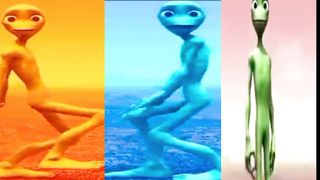 Alien Vs Blue Alien Vs orange Alien