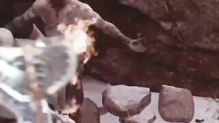 God of War - Kratos Fight Scene with Badlur Starting