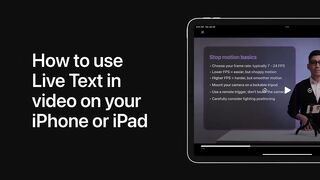 How to use Live Text in video on your iPhone or iPad | Apple Support