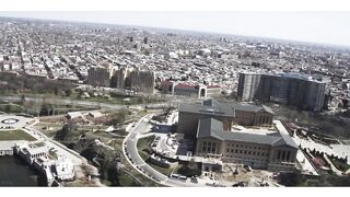 4K Aerial Drone Shot Of Philadelphia Museum Of Art
