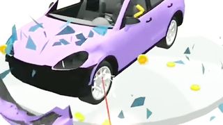 MY FIRST DRIVING TEST Car five Bollard Crashes #shorts#car#game#fun