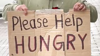 HOMELESS MAN GIVES STACKS OF CASH TO A STRANGER BECAUSE SHE SAVED HIS LIFE!!!