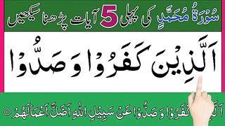Surah Muhammad First 5 Ayats Word by Word  surah muhammad  surah muhammad ki tilawat  learn quran.