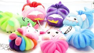 Mermaid Unicorn Sponge Bath Ball Shower Rub Bath Shower Wash Body Pot Sponge Scrubber Color Durable Massage Brush for Kids Tools-
