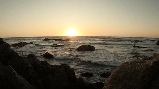 Sunset California Ocean Waves
