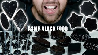 ASMR BLACK FOOD PARTY | EATING SOUND (NO TALKING) ???? BEST SOUND