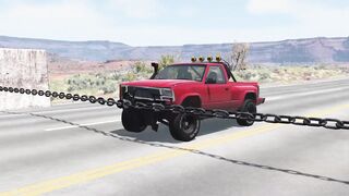 ⚡Cars vs Chain #1 - BeamNG Drive