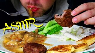 ASMR RAGOUT + CUTLETS + PANCAKES + CABBAGE + CUCUMBERS | NO TALKING (EATING SOUNDS)