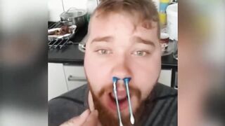 Man Gets His Nose Hair Waxed