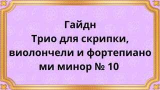 Гайдн Трио  для скрипки, виолончели и фортепиано ми минор № 10