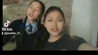 Two Beautiful girls singing