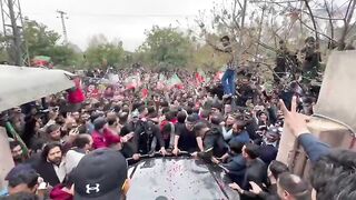 A large number of people who appeared on the cases of Imran Khan in Islamabad reached outside the court