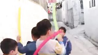 Children baloon funny video