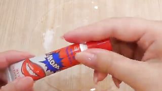 Slime Coloring with Makeup Mixing Lipstick into Slime! Satisfying Video! Strawberry makeup slime! #3