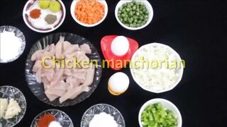 Fried Rice - and - Chicken Manchurian Recipe - { Home made }