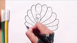 how to draw peacock_peacock drawing easy_nani teri morni ko mor le gaye_nani teri morni_morni