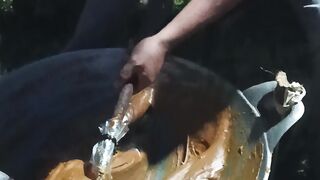 Making of traditional food JENANG from Indonesia