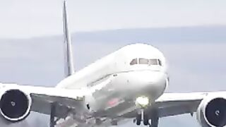 Live aeroplan landing