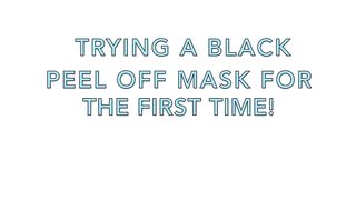 Black charcoal face mask