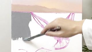 Painting on canvas , subscribe plz