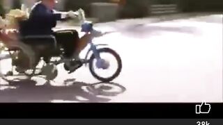 Old man bike riding so dangerous