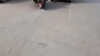 Bike slip due to over speeding
