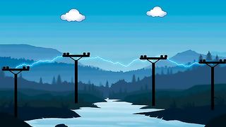Electricity. Animation video