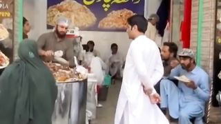 Huge Mountain Golden Pulao Street Food Peshawar