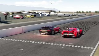 Bugatti Chiron vs Ferrari LaFerrari at Chuckwalla Valley Raceway