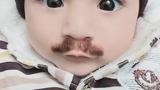 Funny Baby in Mostaches