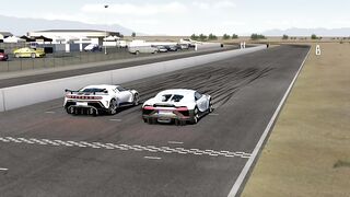 Bugatti Chiron Profilee vs Bugatti Centodieci at Chuckwalla Valley Raceway