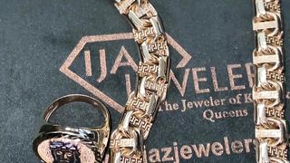 New Greek Design Chino Link Chain With Jesus Pendant & Matching Jesus Ring