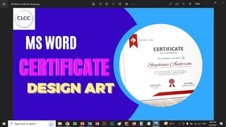 MS Word Certificate Designing