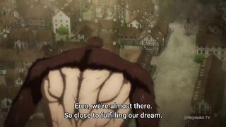 Eren Sacrifices His Body For Greater Titan Powers | Attack on Titan Season 4