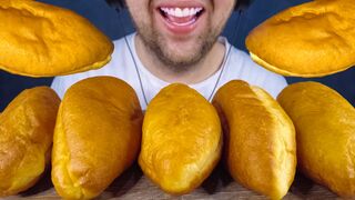ASMR EATING UKRAINIAN FRIED PIES WITH PEA AND CABBAGE | ASMR MUKBANG SHOW NO TALKING EATING SOUNDS