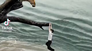 Tiger and young boy