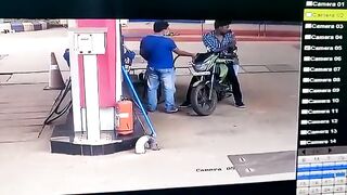 Bike fire accident ????????Petrol Bunk