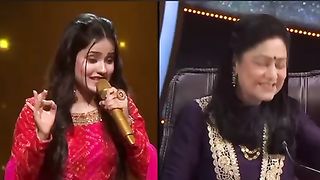 Bidipta performing in Indian idol 13