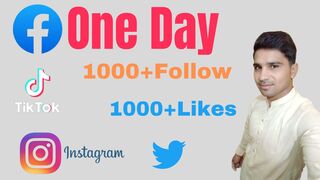 How to get 1000 followers no Instagram Facebook TikTok and twitter in 1day