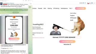 Раздача на 1 000 000 BONKER примерно на 10$